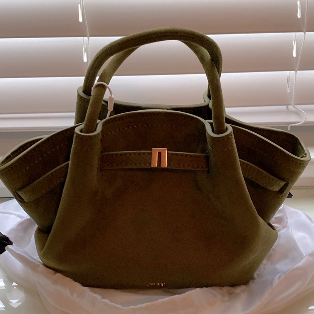 JW PEI Olive Green Suede Mini Tote Bag